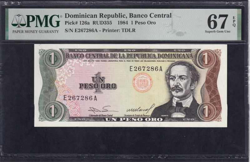 Dominican Republic, Banco Central, 1 Peso Oro, 1984, Superb Gem UNC 67 EPQ, Pick...