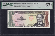 Dominican Republic, 1 Peso Oro, 1984, Superb Gem UNC 67 EPQ