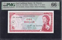East Caribbean States, 1 Dollar, 1965, Gem UNC 66 EPQ