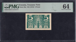 Estonia, 5 Penni, 1919, Choice UNC 64