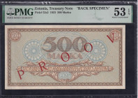 Estonia, BACK SPECIMEN, 500 Marka, 1923, About UNC 53 EPQ