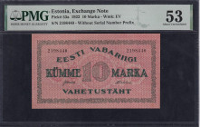 Estonia, 10 Marka, 1922, About UNC 53