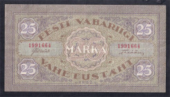 Estonia, 25 Marka, 1922, VF