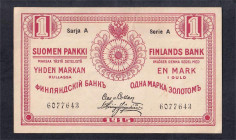 Finland, 1 Marka, 1915, AU