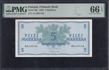 Finland, 5 Markkaa, 1963, Gem UNC 66 EPQ