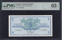 Finland, 5 Markkaa, 1963, Gem UNC 65 EPQ
