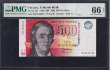 Finland, 500 Markkaa, 1986 (1991), Gem UNC 66 EPQ