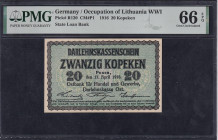 Germany POSEN, 20 Kopeken, 1916, Gem UNC 66 EPQ, RARE, TOP POP