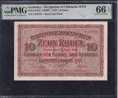 Germany, 10 Rubel POSEN, 1916, Gem UNC 66 EPQ, RARE