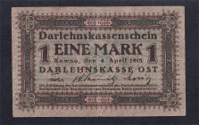 Germany KOWNO, 1 Mark, 1918, VF