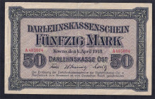 Germany KOWNO, 50 Mark, 1918, VF