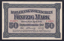 Germany KOWNO, 50 Mark, 1918, XF