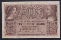Germany KOWNO, 100 Mark, 1918, VF