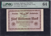 Germany, 5 Millionen Mark, 1923, Choice UNC 64 EPQ
