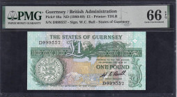 Guernsey, 1 pound, 1980, Gem UNC 66 EPQ