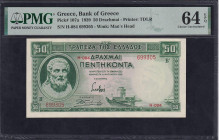 Greece, 50 Drachmai, 1939, Choice UNC 64 EPQ