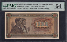 Greece, 10000 Drachmai, 1942, Choice UNC 64