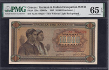 Greece, 10000 Drachmai, 1942, Gem UNC 65 EPQ