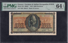 Greece, 5000 Drachmai, 1943, Choice UNC 64 EPQ