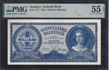 Hungary, 1 Milliard Milpengo, 1946, About UNC 55 EPQ