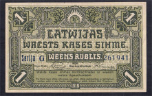 Latvia, 1 Rubel, 1919, XF
