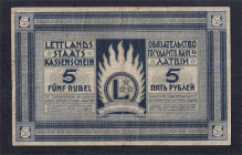 Latvia, 5 Rubel, 1919, VF