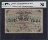 Latvia, 500 Rubli, 1920, Very Fine 25