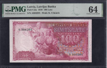 Latvia, 100 Latu, 1939, Choice UNC 64