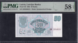 Latvia, 50 Rublu, 1992, Choice About UNC 58 EPQ
