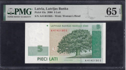 Latvia, 5 Lati, 2006, Gem UNC 65 EPQ