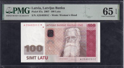 Latvia, 100 Latu, 2007, Gem UNC 65 EPQ