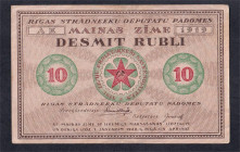 Latvia, 10 Rubli, 1919, VF