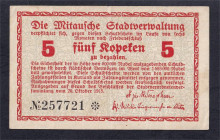 Latvia - Mitau, 5 Kapeikas, 1915, XF