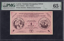 Latvia, 1 Punkt, 1945, Gem UNC 65 EPQ