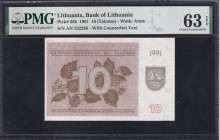 Lithuania, 10 Talonas, 1991, Choice UNC 63 EPQ