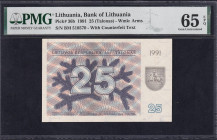 Lithuania, 25 Talonas, 1991, Gem UNC 65 EPQ