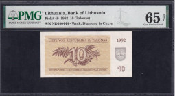 Lithuania, 10 Talonas, 1992, Gem UNC 65 EPQ