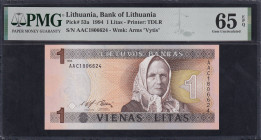 Lithuania, 1 Litas, 1994, Gem UNC 65 EPQ