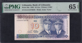 Lithuania, 10 Litu, 1993, Gem UNC 65 EPQ