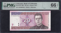 Lithuania, 20 Litu, 2001, Gem UNC 66 EPQ,