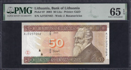 Lithuania, 50 Litu, 2003, Gem UNC 65 EPQ,
