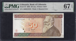Lithuania, 50 Litu, 2003, Superb Gem UNC 67 EPQ,