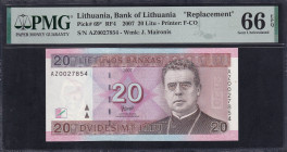 Lithuania, 20 Litu, 2007, Gem UNC 66 EPQ,