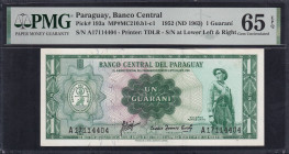 Paraguay, 1 Guarani, 1952, Gem UNC 65 EPQ