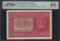 Poland, 20 Marek, 1919, Choice UNC 64