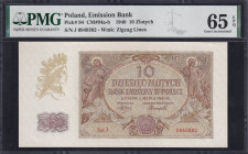 Poland, 10 Zlotych, 1940, Gem UNC 65 EPQ