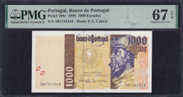 Portugal, 1000 Escudos, 1998,Superb Gem UNC 67 EPQ