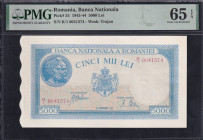 Romania, 5000 Lei, 1943-1944, Gem UNC 65 EPQ