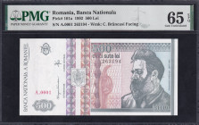 Romania, 500 Lei, 1992, Gem UNC 65 EPQ