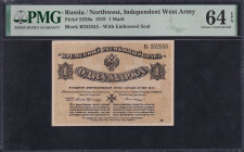 Russia, 1 Mark, 1919, Choice UNC 64 EPQ